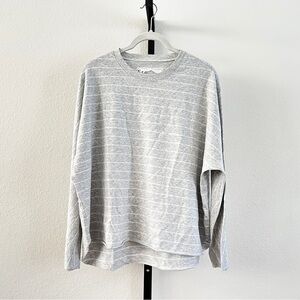 Frank & Eileen Tee Lab Continuous Sleeve Sweatshirt in Grey & Blue, Size S, New